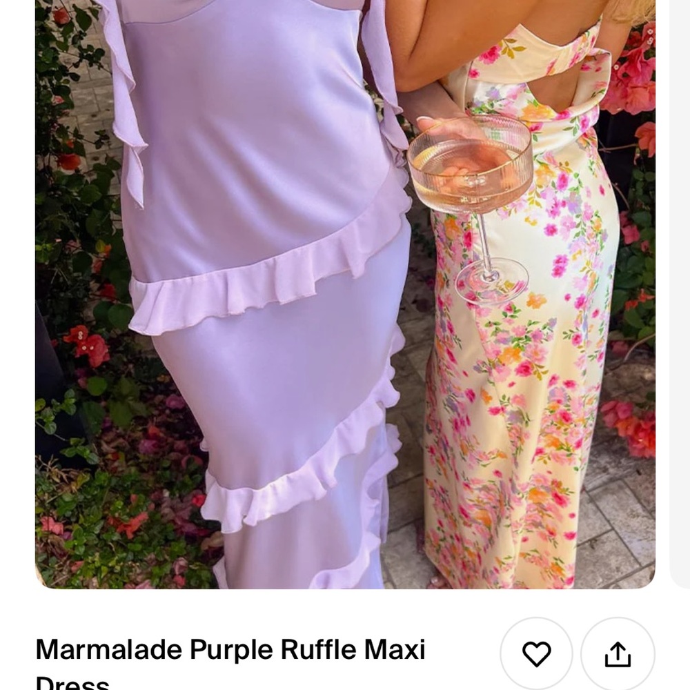 Purple Ruffle Maxi Dress